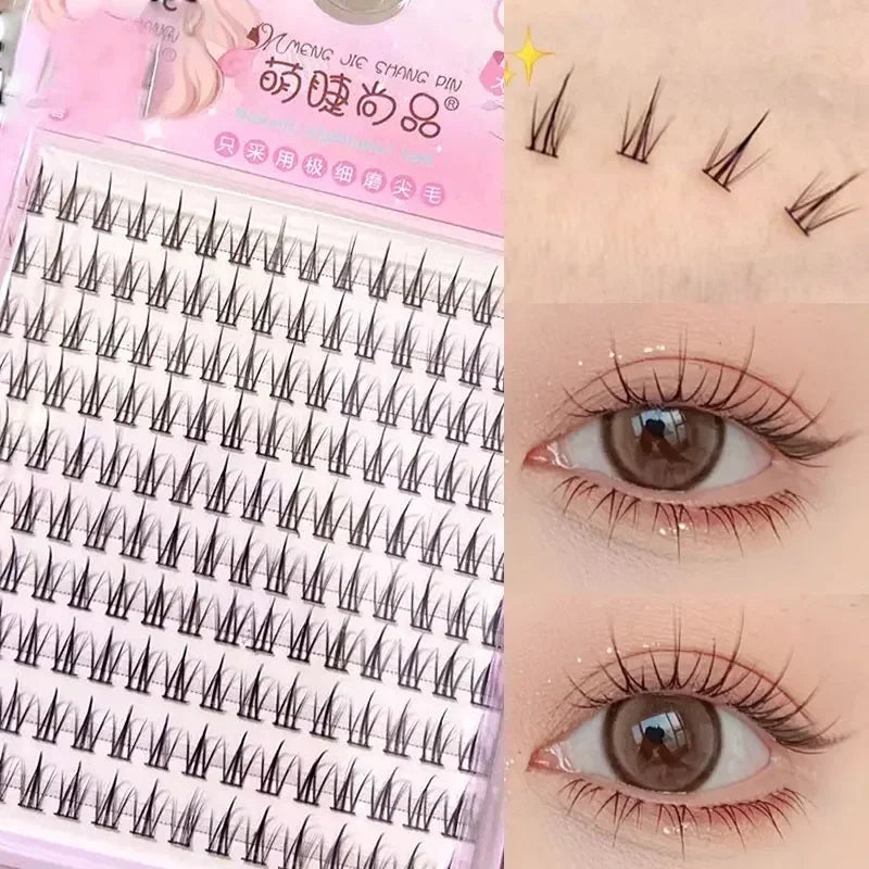 Individual Eyelashes DIY Eyelash Clusters Natural Fake Eyelashes Lash Clusters Manga Lashes Newbie Daily Eyelashes Makeup
