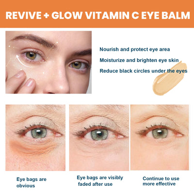 Vitamin C Eye Balm Anti Wrinkle Moisturizing Eye Bag Removal Dark Circles Reduce Fine Lines Anti Puffiness Brightening Eye Care