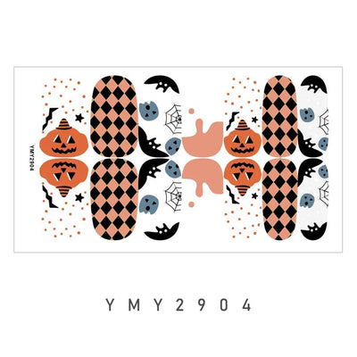 Baking Free Arrival Halloween Nail Stickers Full Sticker Fashion Nail Art Jewelry Wholesale Applique Nail Sticker 14 Tips