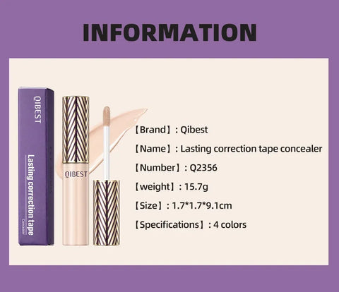 QIBEST Concealer Liquid Foundation Face Makeup Women Brightening Cream Full Coverage Concealer Lasting Modify Corrector Skin