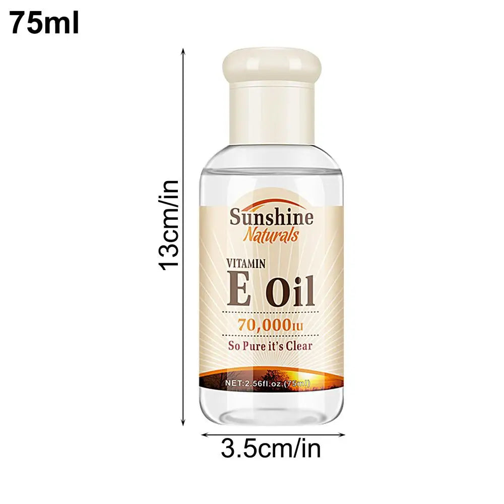 75ml Vitamin E Oil Face Serum Oil Shrink Pores Anti Wrinkle Aging Freckle Anti-wrinkle Lightens Dark Spots Repair Face Skin Care