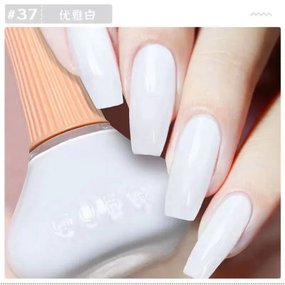 45 Colors Nail Polish Oil-based Nails Polish No-bake Quick Dry Non-tear Small Glitter Nail Gel Transparent Red Nail Art