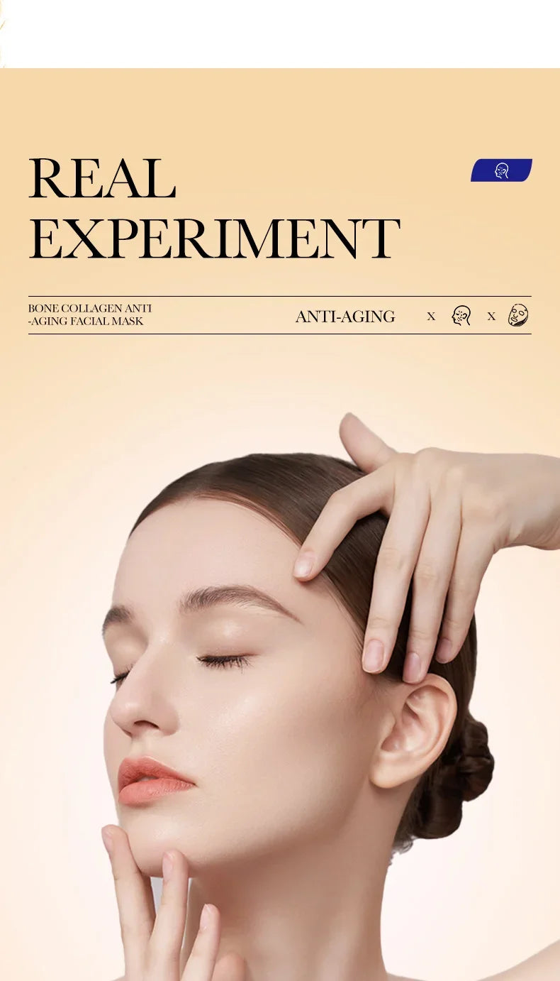 Collagen Anti Wrinkle Facial Mask Anti Aging Fade Fine Lines Firm Skin Moisturizing Brightening SkinCare Korean Cosmetics