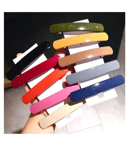 Morandi Color Spring Hair Clip Women Girls Temperament Ponytail Hairpin Korean Colorful Matte Barrettes Hair Styling Accessories