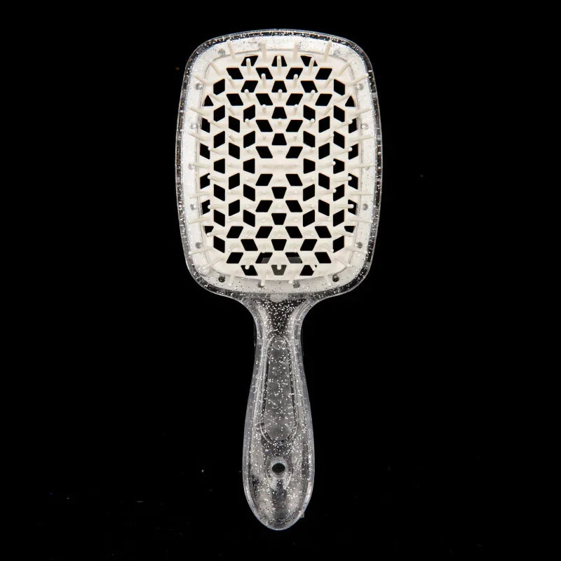 Flash Tangled Hair Comb Detangling Hair Brush Massage Combs Hollow Out Wet Curly Hair Brush Barber Comb Salon Hair Styling Tools