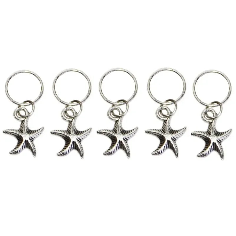 5pcs/bag Hair Braid Bead Butterfly Dreadlock Beads Ring Braiding Hair Sparkly Hair Styling Tool Bohemian Braid Hairs Accessories