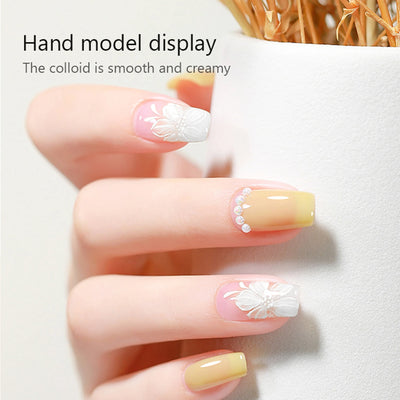 5ml Painted Embossed Gel Nail Polish 3D Black White Nail Art Plaster Gypsum Drawing Painting Carving Gel Salon DIY Manicure Tool