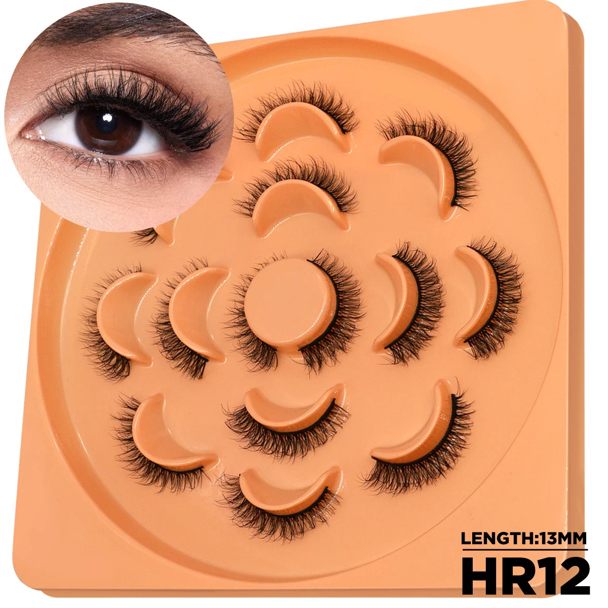 GROINNEYA 3D Fluffy False Eyelashes Look Soft Cat Eye Eyelashes Cosmetics Thick Curled Mink Eyelashes lashes Extension  Makeup