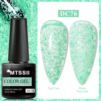 Mtssii 6ml Nail Gel Jelly Eggshell Gel Nail Polish Transparent Gel Soak Off Nail Art Gel UV LED Varnish