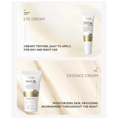 1set Snail Serum Essence Anti-aging Women Firming Tightening Repairing Cream Moisturizing Eye Cream Face Serum Skin Care Set
