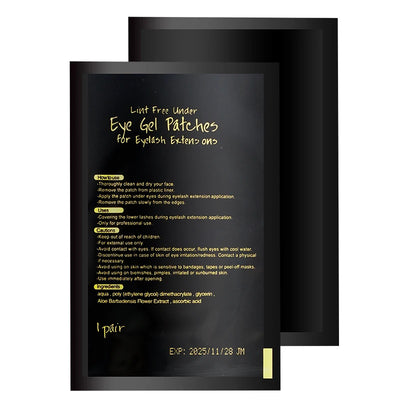 50pairs Padding UV Black Patches Eyelash Extension Eye Gel Patches Hydrogel Patch Eyelashes Makeup Stickers