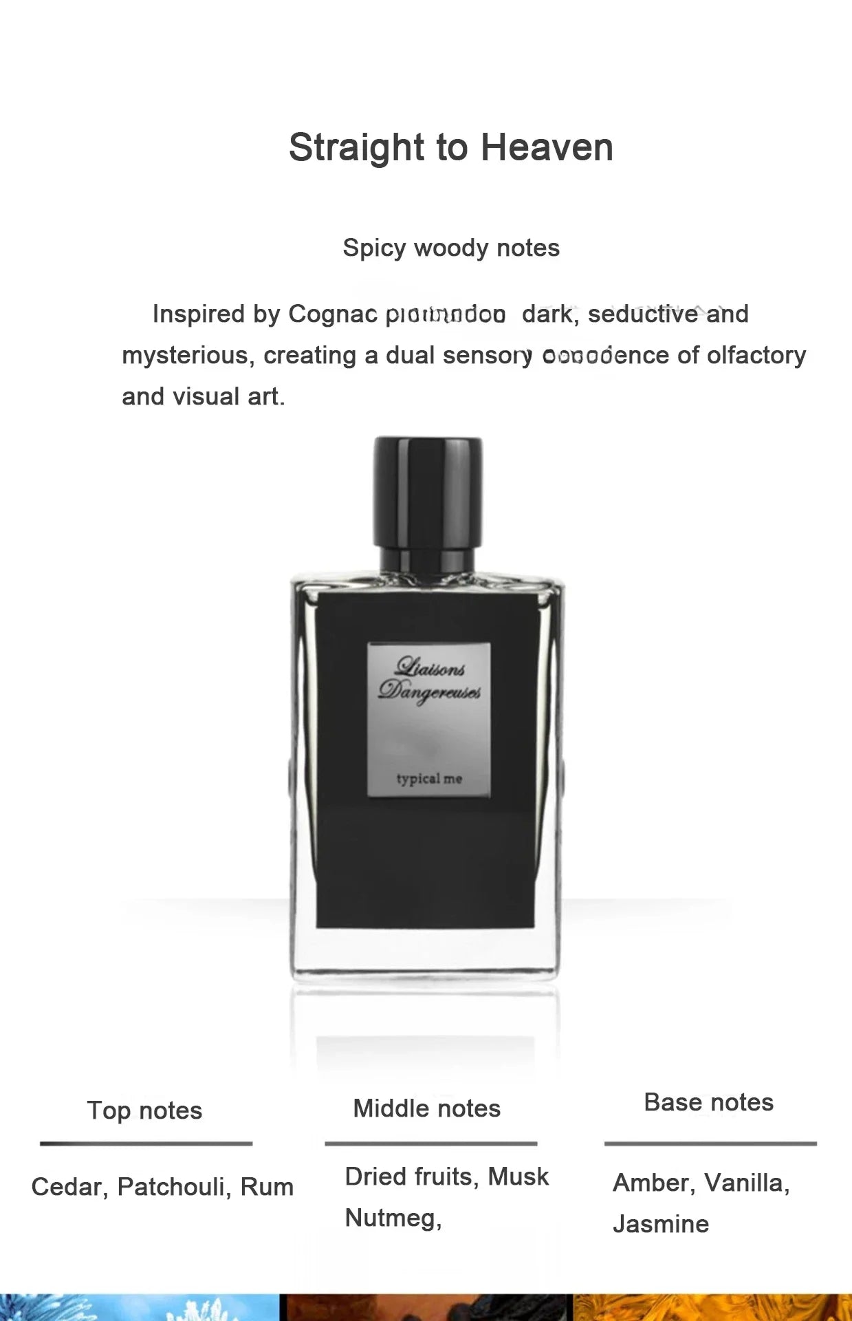 A 50 - ml brand perfume with an atomizer, suitable for both women and men, has a long - lasting fragrance. It combines woody ele