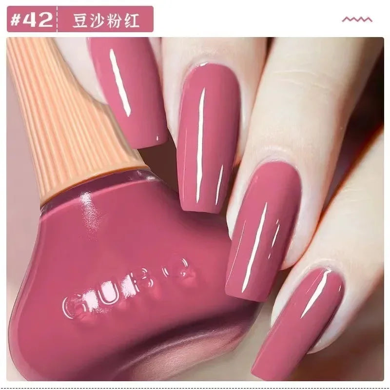 45 Colors Nail Polish Oil-based Nails Polish No-bake Quick Dry Non-tear Small Glitter Nail Gel Transparent Red Nail Art
