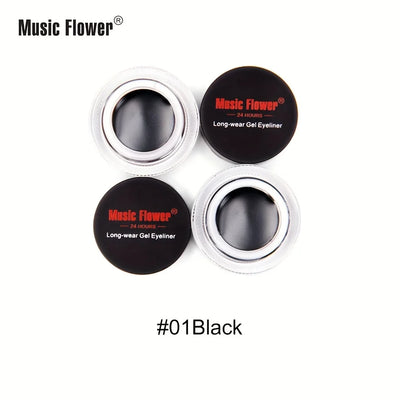 Rich Color Rendering Eyeliner Cream,Smudge Proof Waterproof Easy Coloring Makeup Cosmetic,( Brown, Blue Purple, Green And Black)