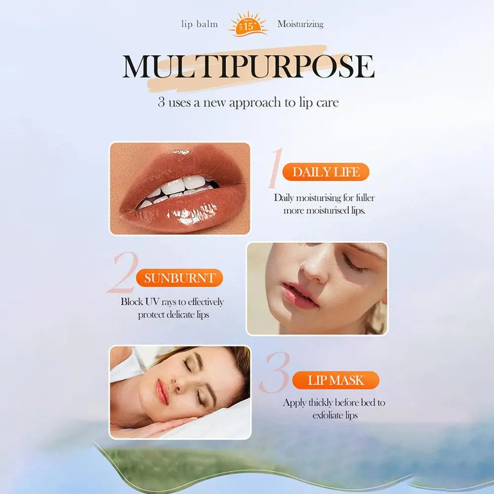 SADOER Hyaluronic Acid Lipstick Lips Skincare Nourishing Brightening Moisturizing Lip Balm Lips Skin Care Products