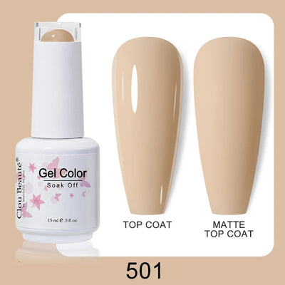 Clou Beaute Nail Gel Polish Kit 15ml Soak Off UVLED Nails Varnish Semi Permanent Nail Art Gels Lacquer Top Base Coat Gel Lacquer