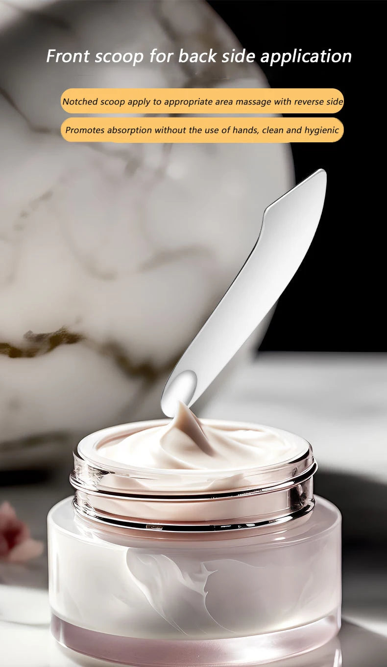 Stainless Steel Cosmetic Scraper Spatula Facial Scraping Massage Foundation Cream Scooping Mixing Stick Professional Makeup Tool