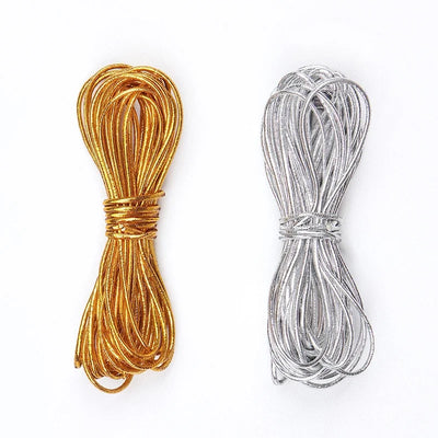 Dreadlock Braids Hair Accessories Silver Gold Braiding Hair Deco Styling Shimmer Stretchable African Braid Braided Elastic Cord