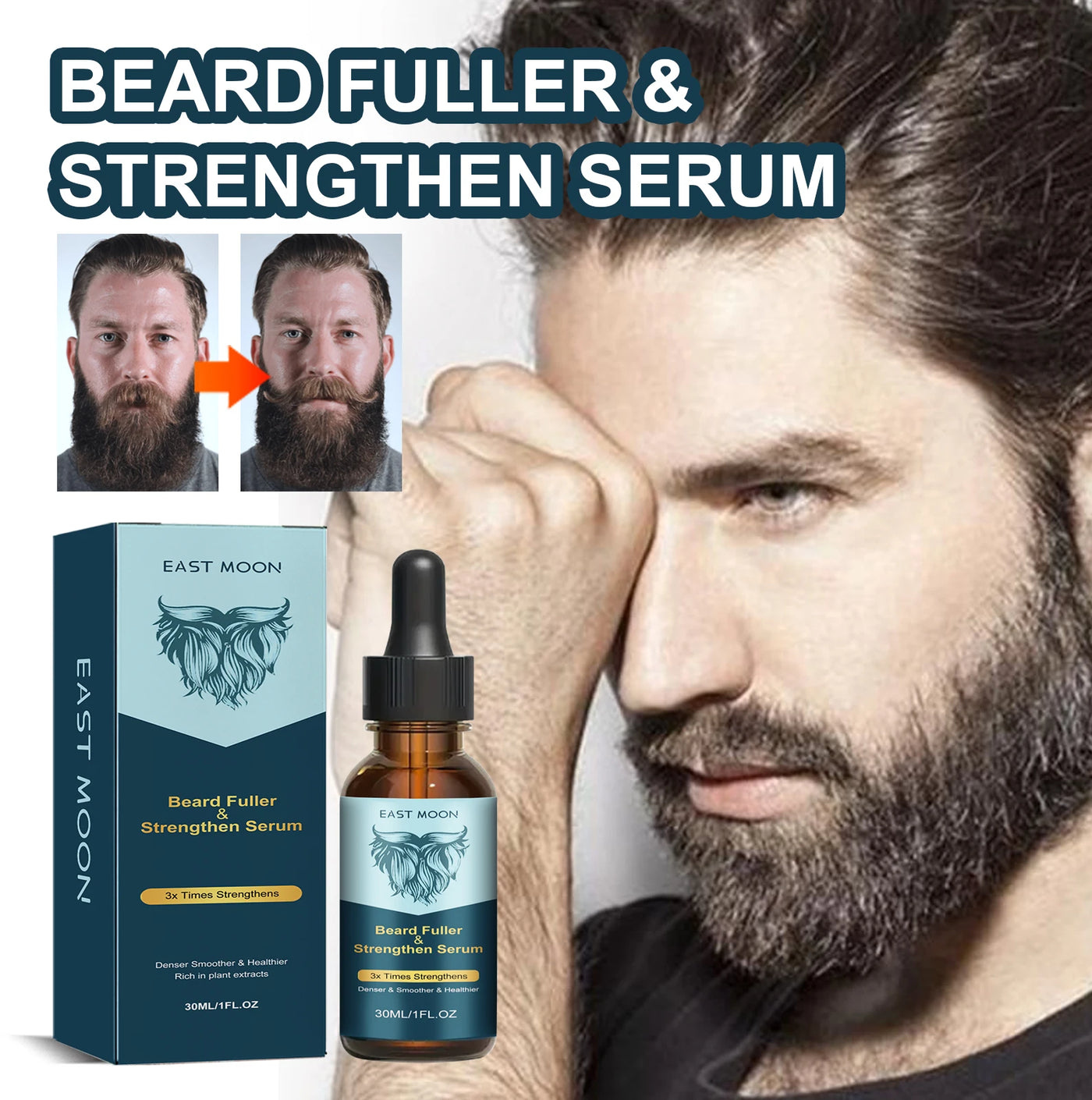 Natural Hair Care Essential Oil Ginger Polygonum Multiflorum Deep Nourish Thicken Soft Smooth Serum for Hair Beard Growing Care