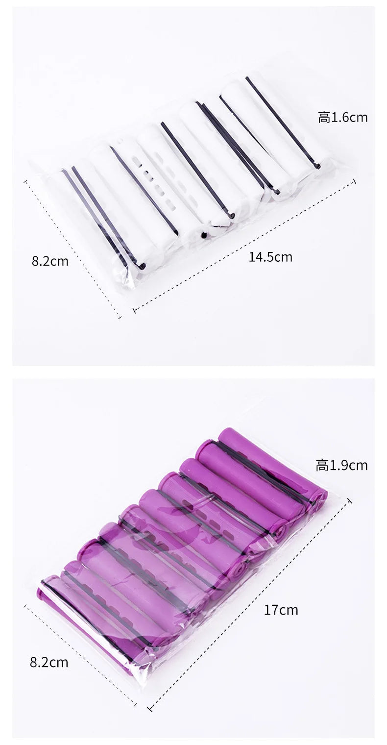 10pcs Heatless Hair Curler No Heat Hair Rollers Soft Curling Rod Pull Core Lazy Curls Flexi Rods Wave Formers Hair Styling Tools