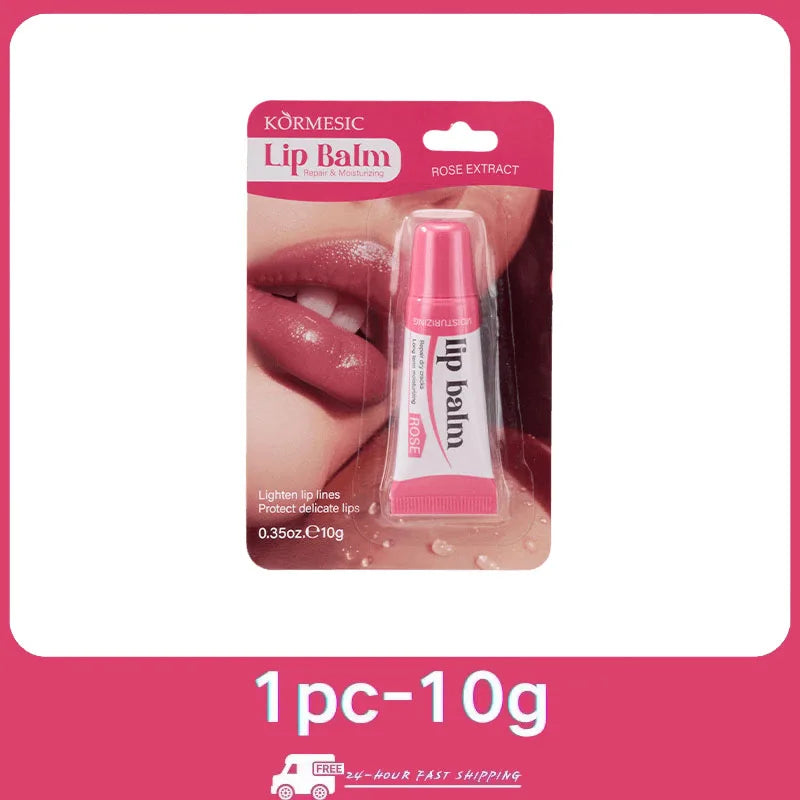 Rose Lip Balm Soft Lasting Nourishment and Moisture for Men and Women Fade Fine Lines Daily Care Lip Balm Clear Beautiful Skin