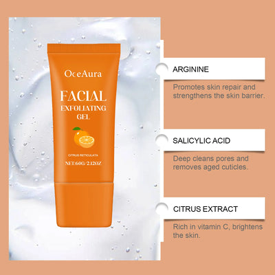 Vitamin C Exfoliating Gel Moisturizer Lighten Melanin Deep Cleansing Pore Facial Bleaching Remove Dark Spot Peeling Face Scrub