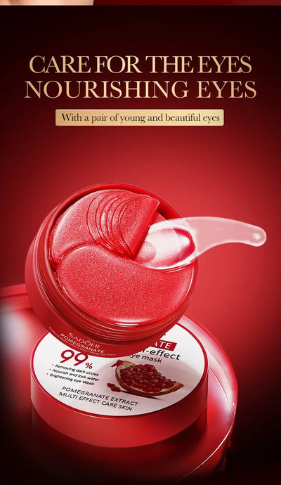 60pcs SADOER Red Pomegranate Collagen Eye Mask Firming Anti Dark Circles Remove Eyes Bag Moisturizing Eye Patches Eyes Skin Care