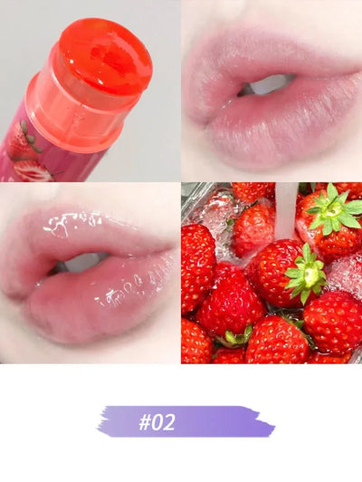 Jelly Fruit Lip Balm Plant Extract Moisturizing & Nourishing Lip Pomade Lasting Hydrating Lip Gloss Care Juicy Peach Lipsticks