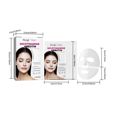 Niacinamide Arbutin Hydrating Mask Deep Hydrating Shrink Pores Firming Refreshing Brightening Facial Sheet Mask for Glowing Skin