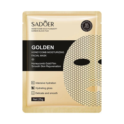 5pcs SADOER 24K Golden Moisturizing Facial Masks Face skincare Firming Nourishing Smooth Skin Rejuvenation Face Mask Sheets Mask