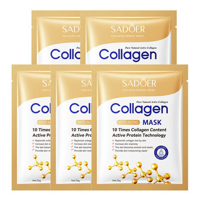 1/5/10/20pcs Collagen Facial Mask Moisturizing Brightening Lifting Skincare Treatment Face Masks Kit