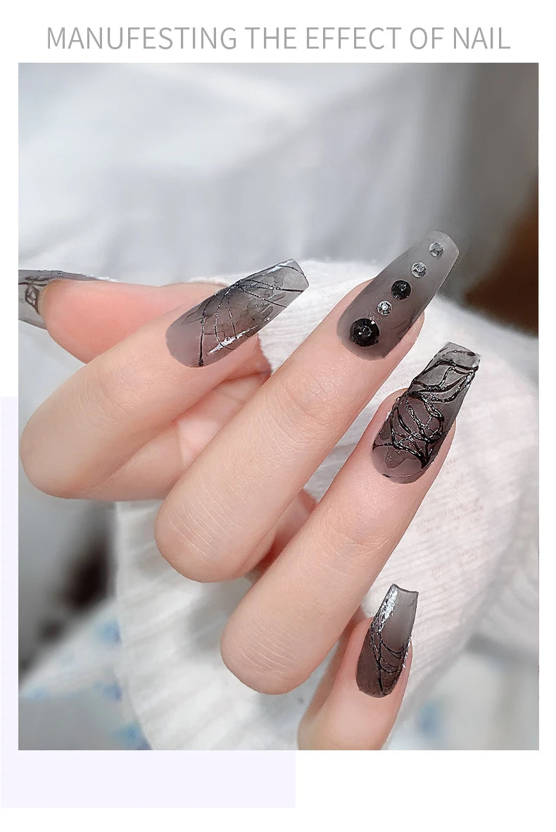 5ml Painted Embossed Gel Nail Polish 3D Black White Nail Art Plaster Gypsum Drawing Painting Carving Gel Salon DIY Manicure Tool