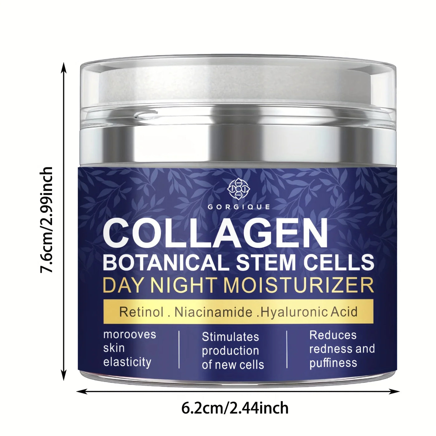 Collagen Face Cream with Airless Pump Collagen Botanical Stem Cells Cream for Skin with Retinol Niacinamide Hyaluronic Acid