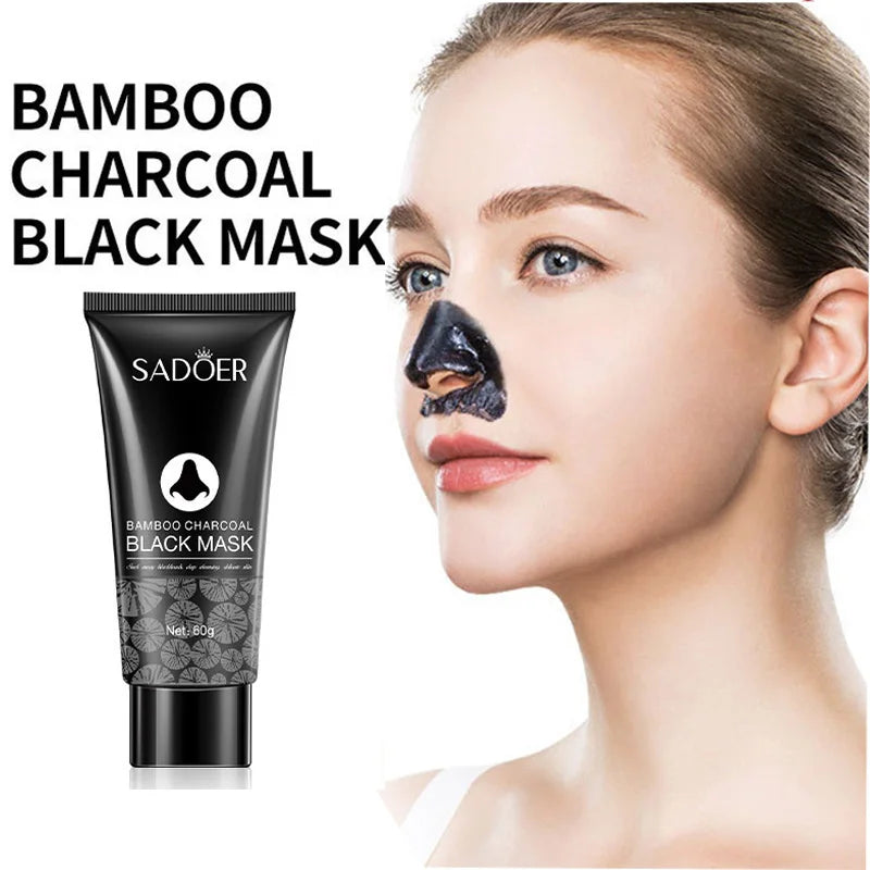 Bamboo Charcoal Nose Blackhead Remover Mask Peel Off Mask Oil-Control Deep Cleansing Shrink Pore Acne Treatment Skin Care