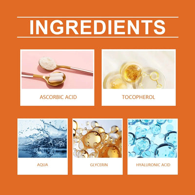 Vitamin C Whitening Serum Remove Freckles Dark Spots Face Essence Fade Melasma Melanin Brighten Repair Dull Skin Care Cosmetics