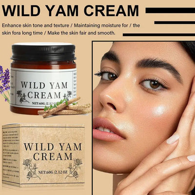 Wild Yam Cream Organic Moisturizes Whitening Cream Face Skincare Products Natural White Bright Cream Night Smooth