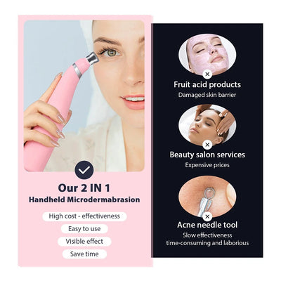 Diamond Microdermabrasion Machine Facial Vacuum Blackhead Removal Skin Toning Anti Aging Home Facial Peeling Beauty Device SPA