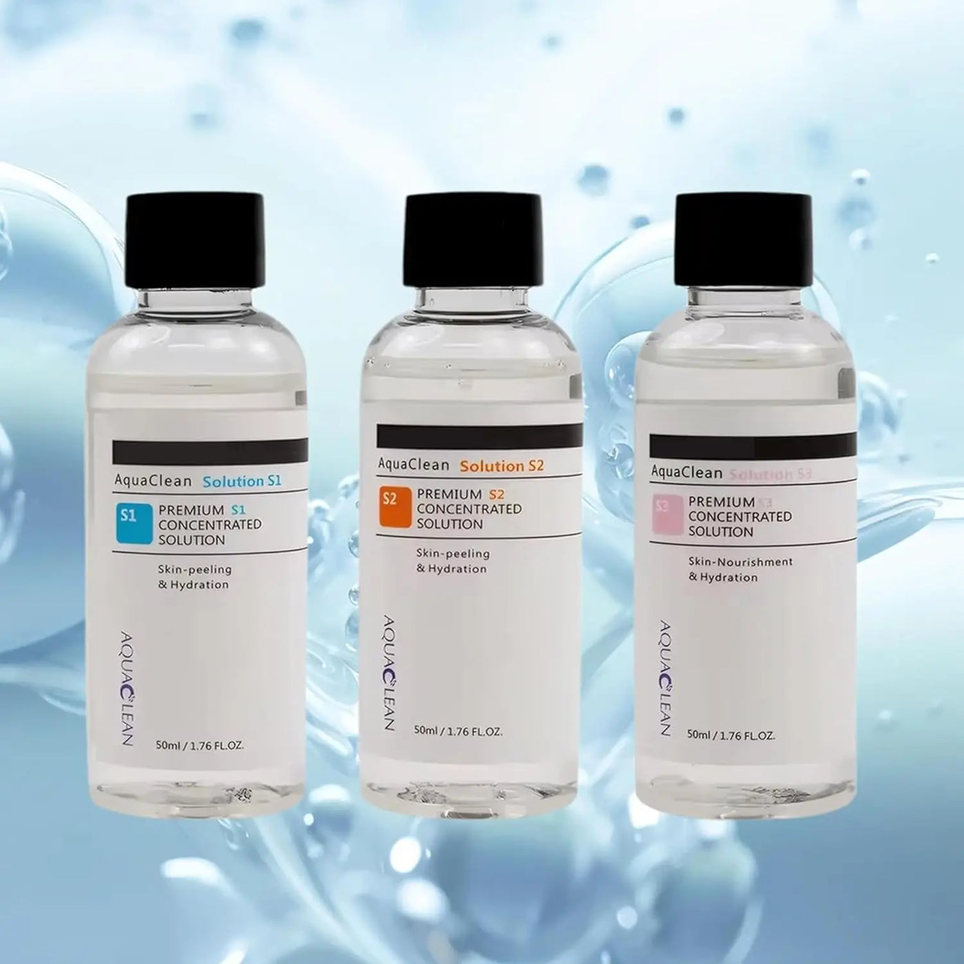 Concentrate Solution 3 Bottles S1 S2 S3 for SPA Aqua Peeling Facial Care Skin Moisturizing Deep Clean Face Peeling Solution