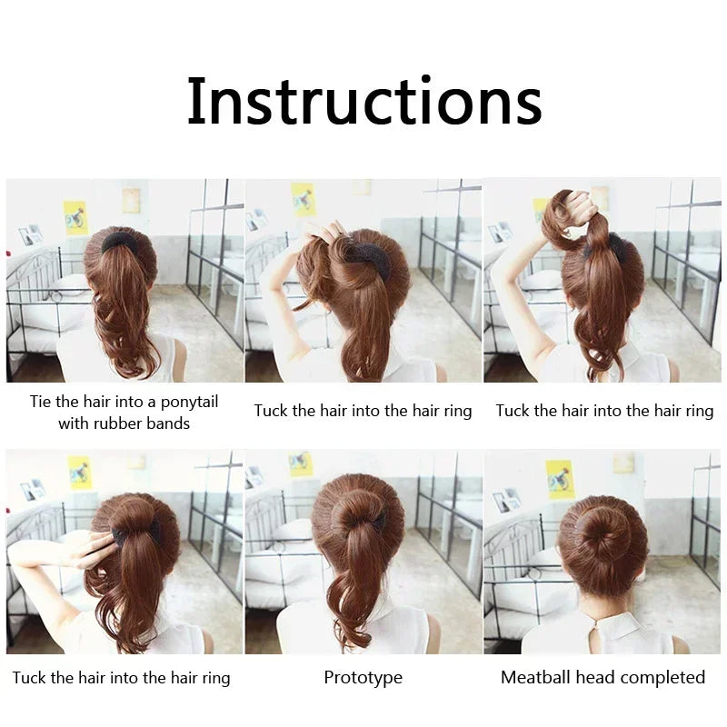 Hair Bun Maker Donut Magic Foam Sponge 3 Styles Hair Styling Braiders Tools Twist Headband Hairs Braiders Women Styling Tools
