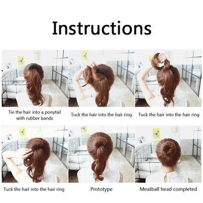 Hair Bun Maker Donut Magic Foam Sponge 3 Styles Hair Styling Braiders Tools Twist Headband Hairs Braiders Women Styling Tools