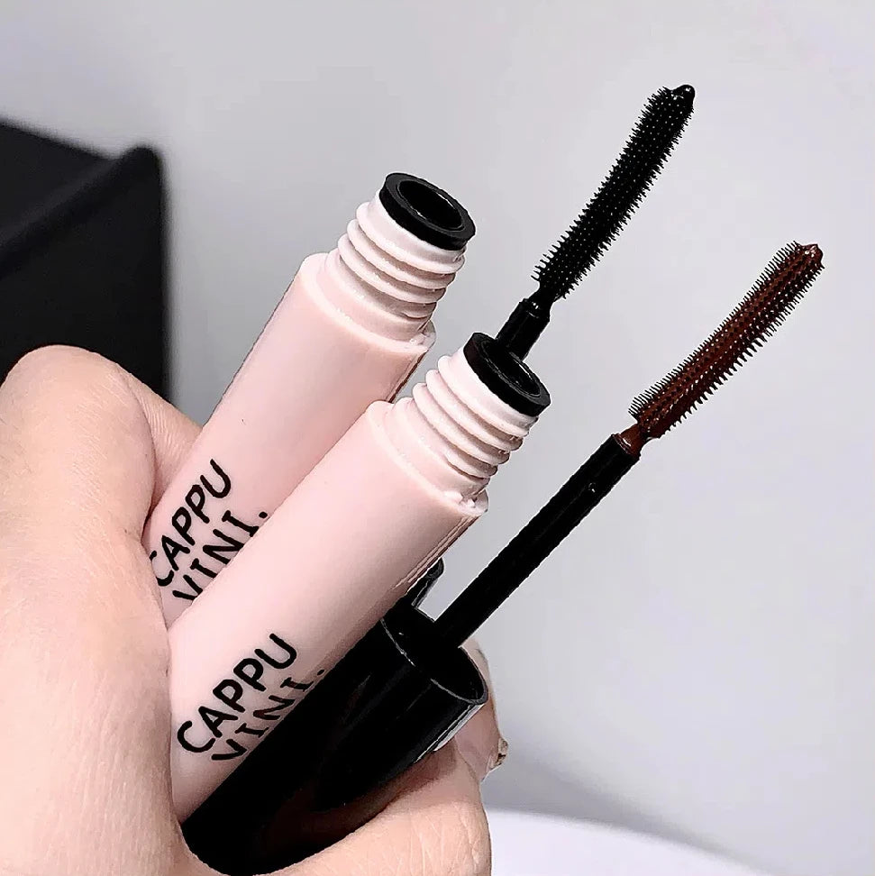 Waterproof Thick Lengthening Mascara 3D Fiber Lashes Black Brown Eyelash Extension Big Brush No Smudging Lasting Eye Cosmetics