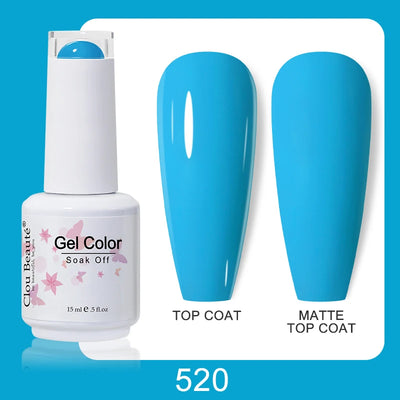 Clou Beaute Nail Gel Polish Kit 15ml Soak Off UVLED Nails Varnish Semi Permanent Nail Art Gels Lacquer Top Base Coat Gel Lacquer
