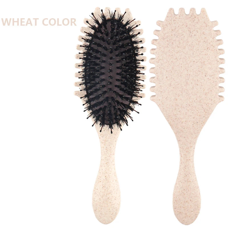Curls Define Styling Brush Tangled Boar Bristle Hair Comb Boar Bristle Detangling Hair Brush Shaping Defining Hair Styling Tools