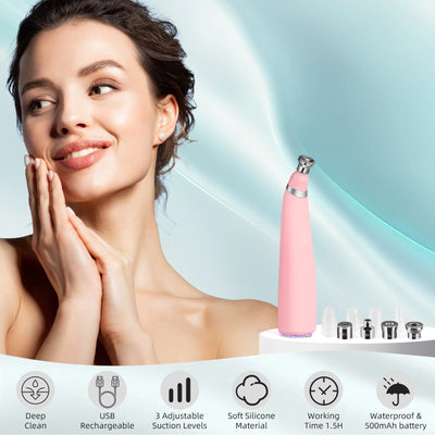 Portable Diamond Microdermabrasion Machine Facial Peeling Device Exfoliation Vacuum Blackhead Remover With 4 Diamond Peeling Tip