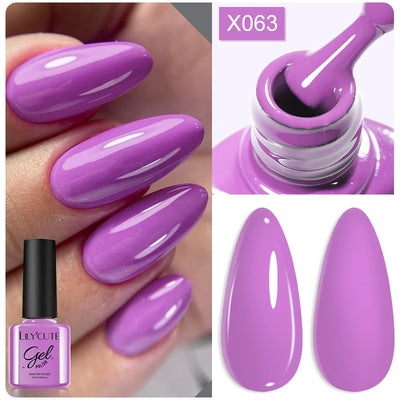 LILYCUTE 7ml Fluorescent Crackle Gel Nail Polish Summer Neon Red Green Vernis Semi Permanent UV Gel Nail Art Manicure For Nails