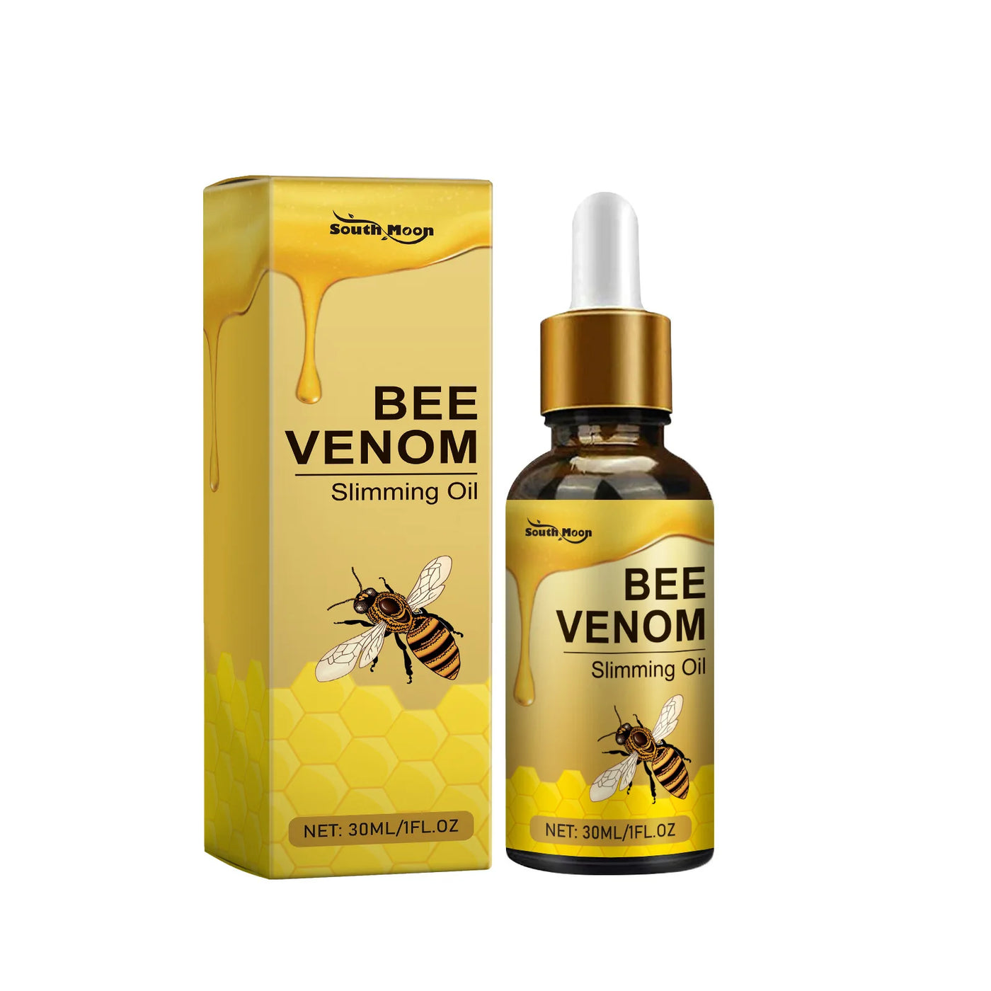 South Moon Bee Venom Body Firming Essential Oil Muscle Anti Cellulite Fat Burning Weight Loss Leg Shaping Belly Slim-ming Oils