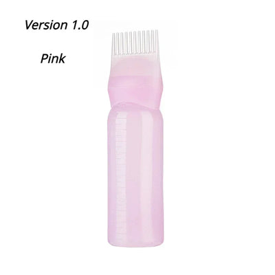 2Pcs/Set Silicone Hair Comb with Root Comb Applicator Bottle Set Hair Oil Applicator Shampoo Brush Tint Salon Hair Styling Tools