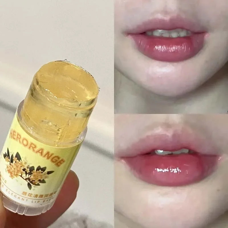 Peach Lychee Fruity Lip Balm Moisturizing Anti-Dry Anti Crack Clear Crystal Lip Balm Lip Care Mini Cute Jelly Lipstick Skin Care