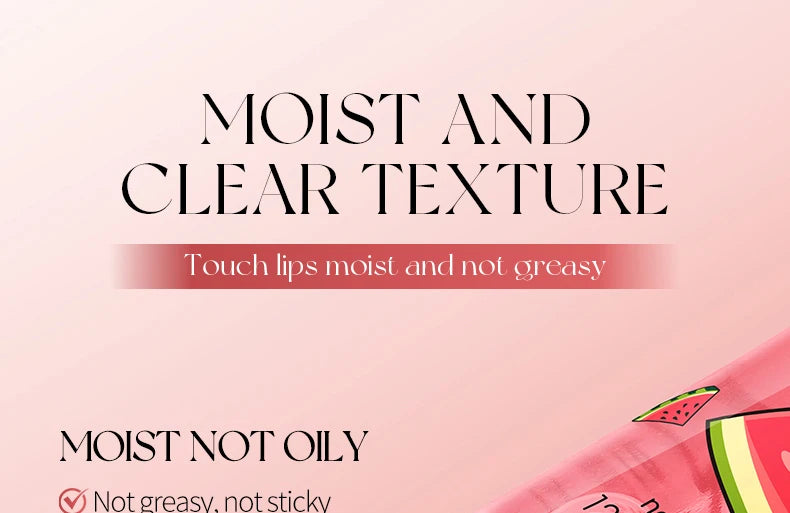 3pcs/set SADOER Crystal Jelly Lip Oil Hydrating Plumps Lip Gloss Cute Makeup Lipsticks Clear Serum Fruit Lip Balm Cosmetics Sets