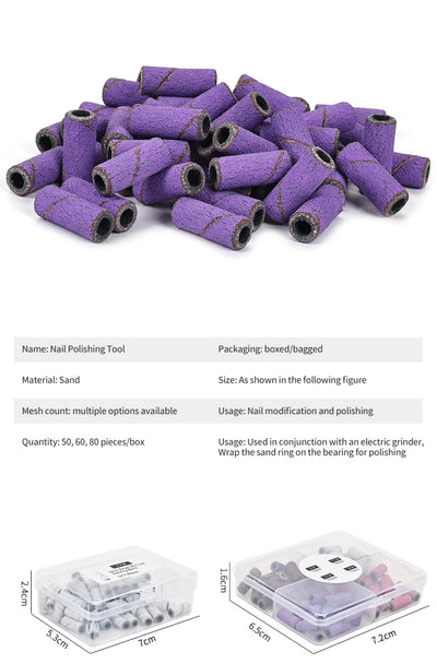 3.1mm Mini Nail Sanding Bands Mandrel For Manicure Sandpaper Ring Holder Stainless Steel Nail Drill Accessories Nail Art Tools